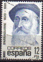 ESPAÑA 1981 2643 Sello Centenarios Personajes José Maria Iparraguirre (1820-1881) usado Espana Spain Espagne Spagna Spanje Spanien Yvert2271 Scott2277 